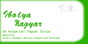 ibolya magyar business card